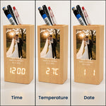 Just-Married-Wedding-Couple-Gifts-With-Photo-&-Special-Date-Personalized-Pen-Holder-With-Clock-4
