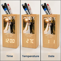Just-Married-Wedding-Couple-Gifts-With-Photo-&-Special-Date-Personalized-Pen-Holder-With-Clock-4