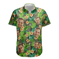 Kapa Hawaiian Pattern Tropical Aloha Shirts With Face - Custom Photo Hawaiian Shirts