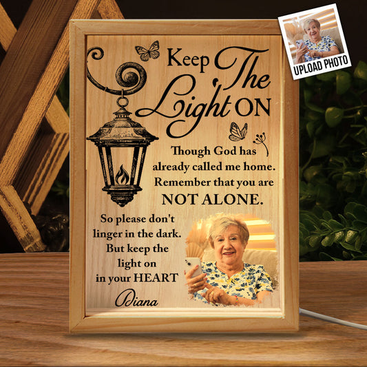 Keep The Light On - Personalized Photo Frame Light Box