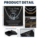 Keep This Close To Your Heart Until I Can Meet You - Personalized Photo Men's Cuban Link Chain