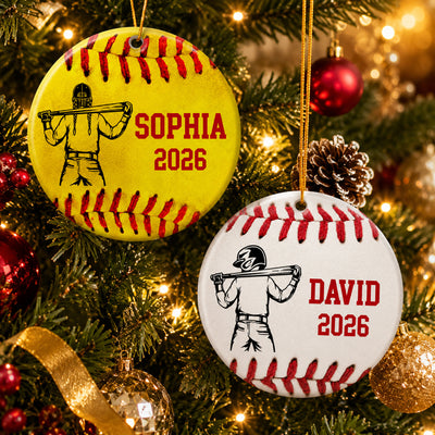Keepsake Gift For Baseball Softball Lover - Personalized Ornament