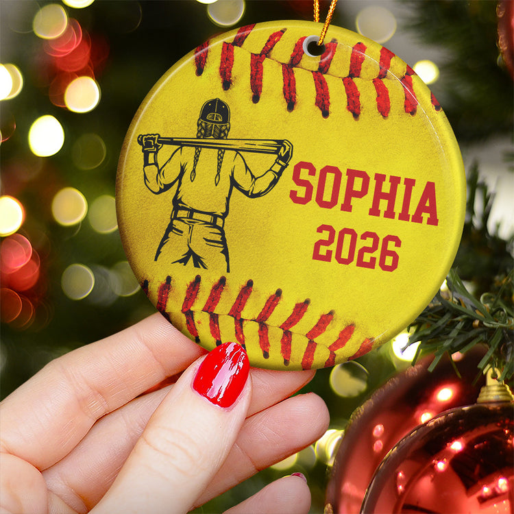 Keepsake Gift For Baseball Softball Lover - Personalized Ornament 4