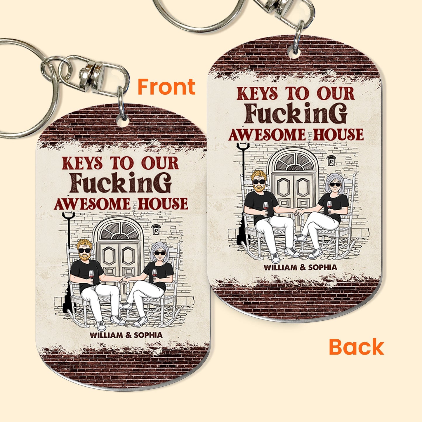 Keys To Our Awesome House - Personalized Keychain