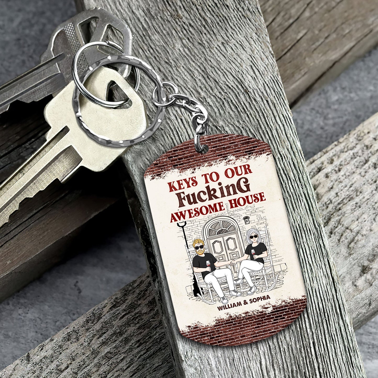 Keys To Our Awesome House - Personalized Keychain