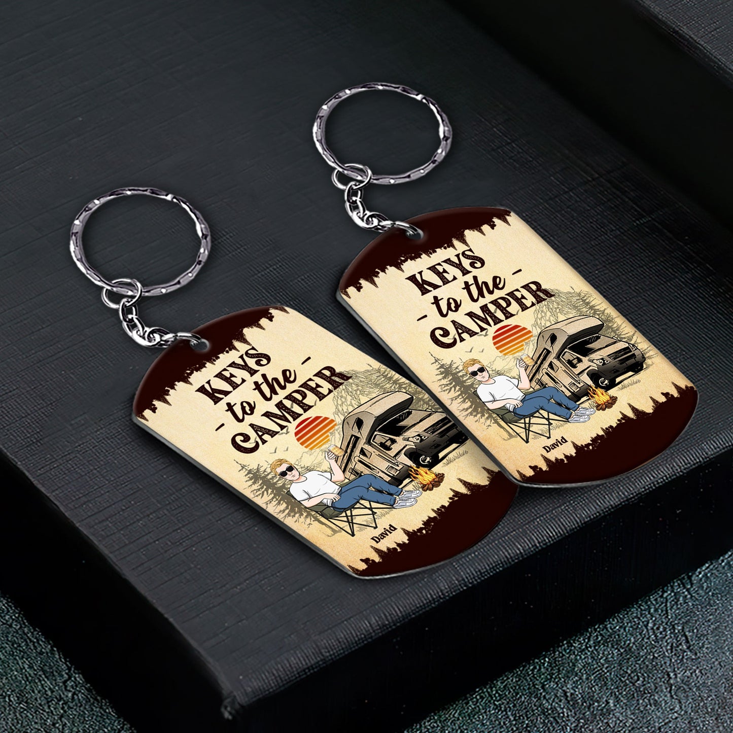 Keys To The Camper For Man- Personalized Keychain