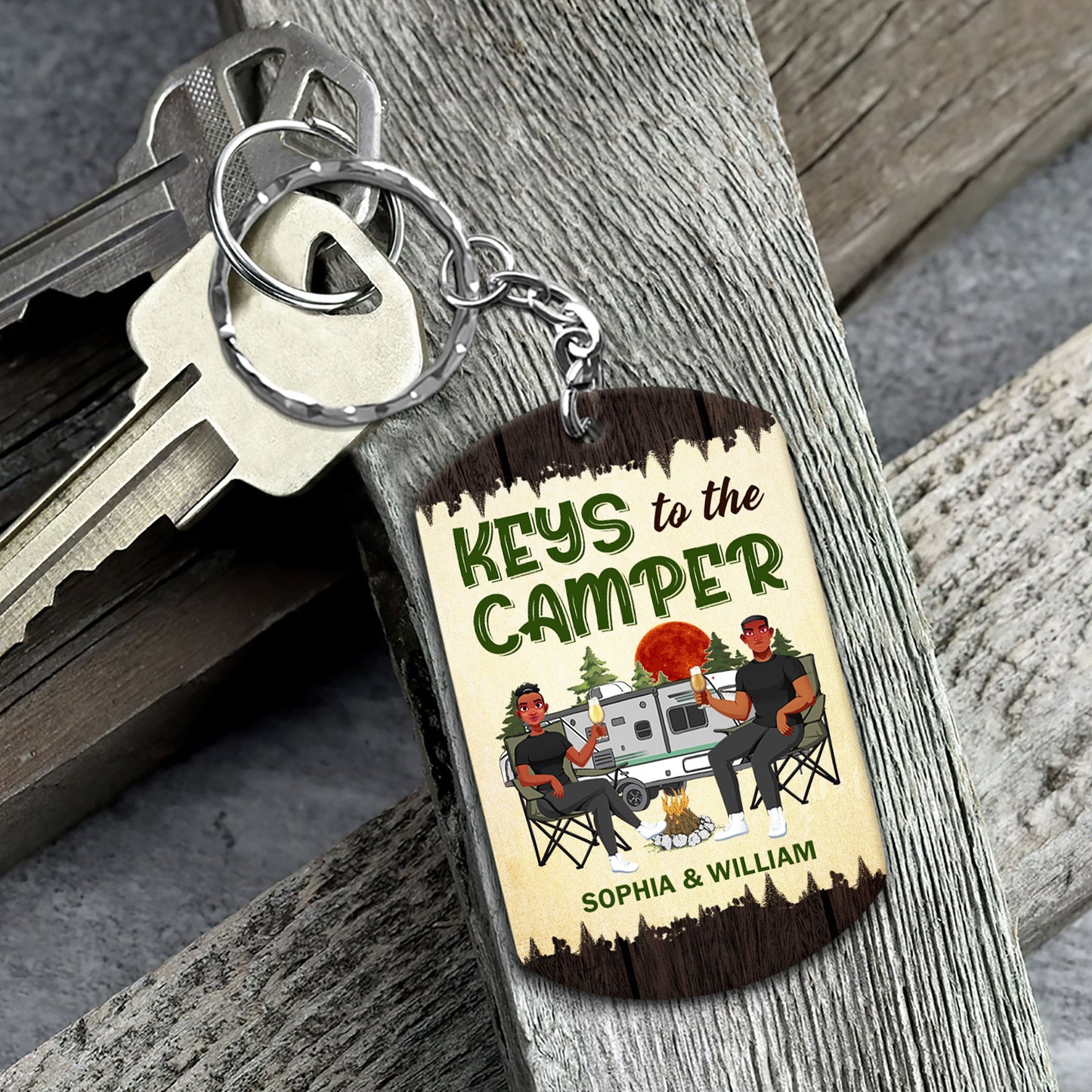 Keys To The Camper New - Personalized Keychain