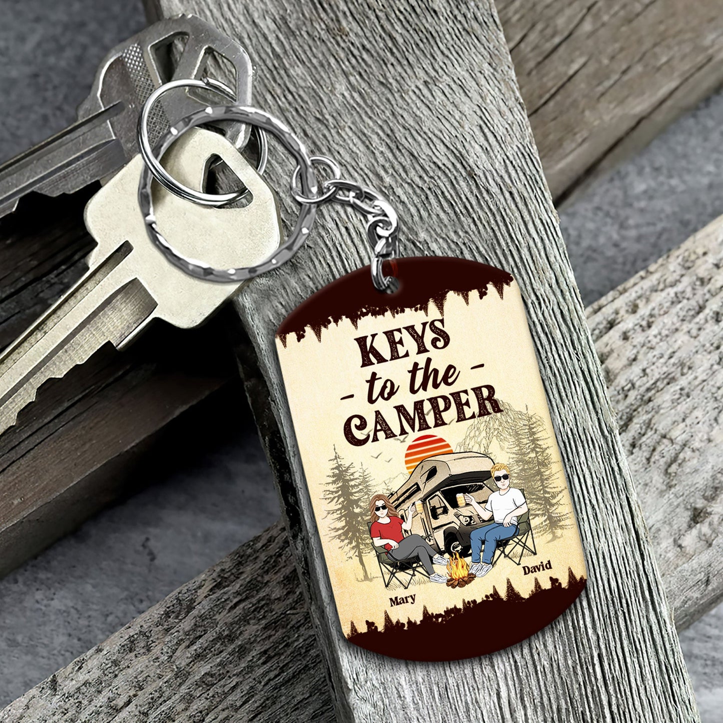 Keys To The Camper - Personalized Keychain