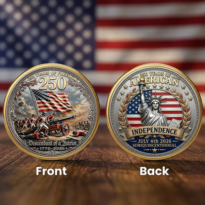 Descendant Of A Patriot - Coin