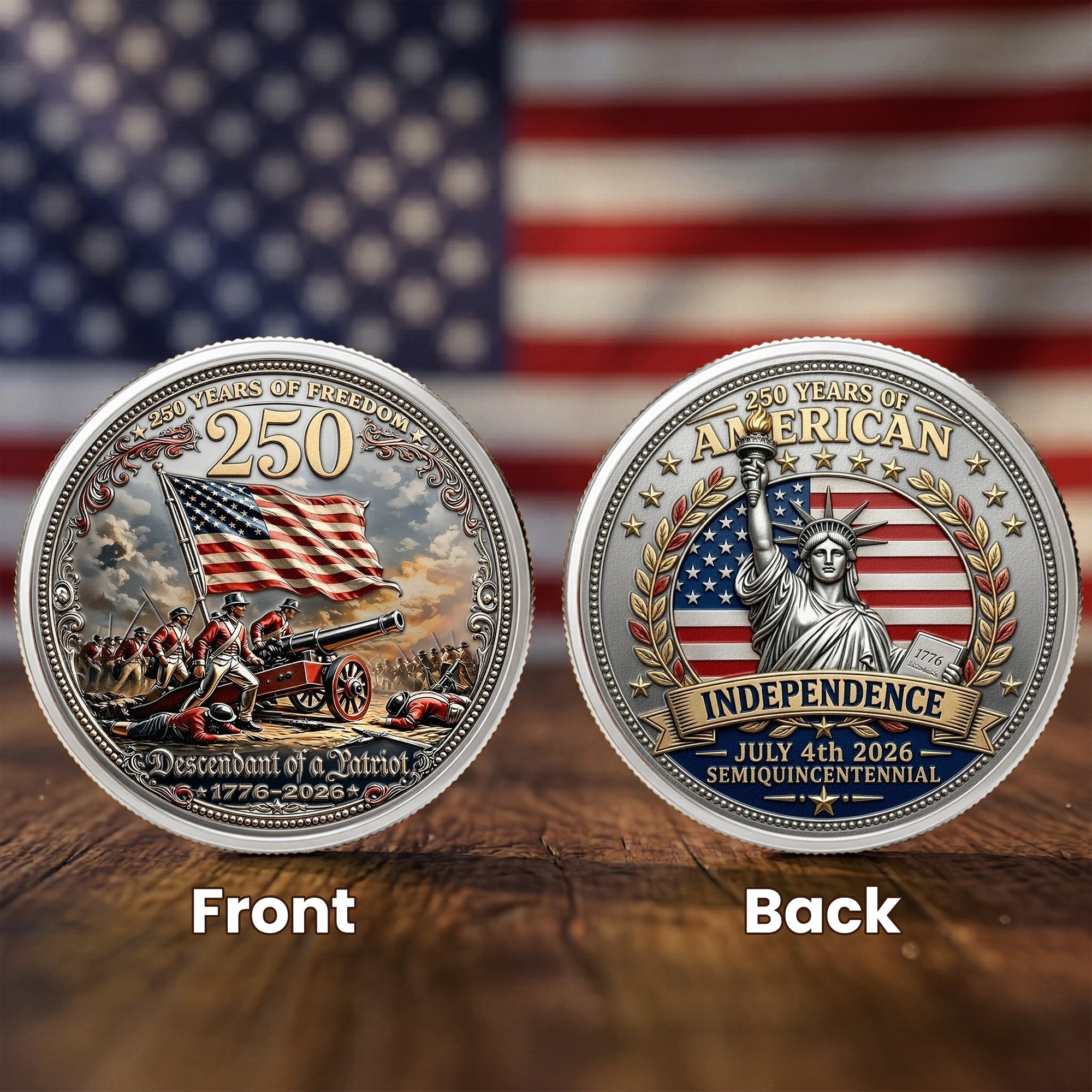 Descendant Of A Patriot - Coin