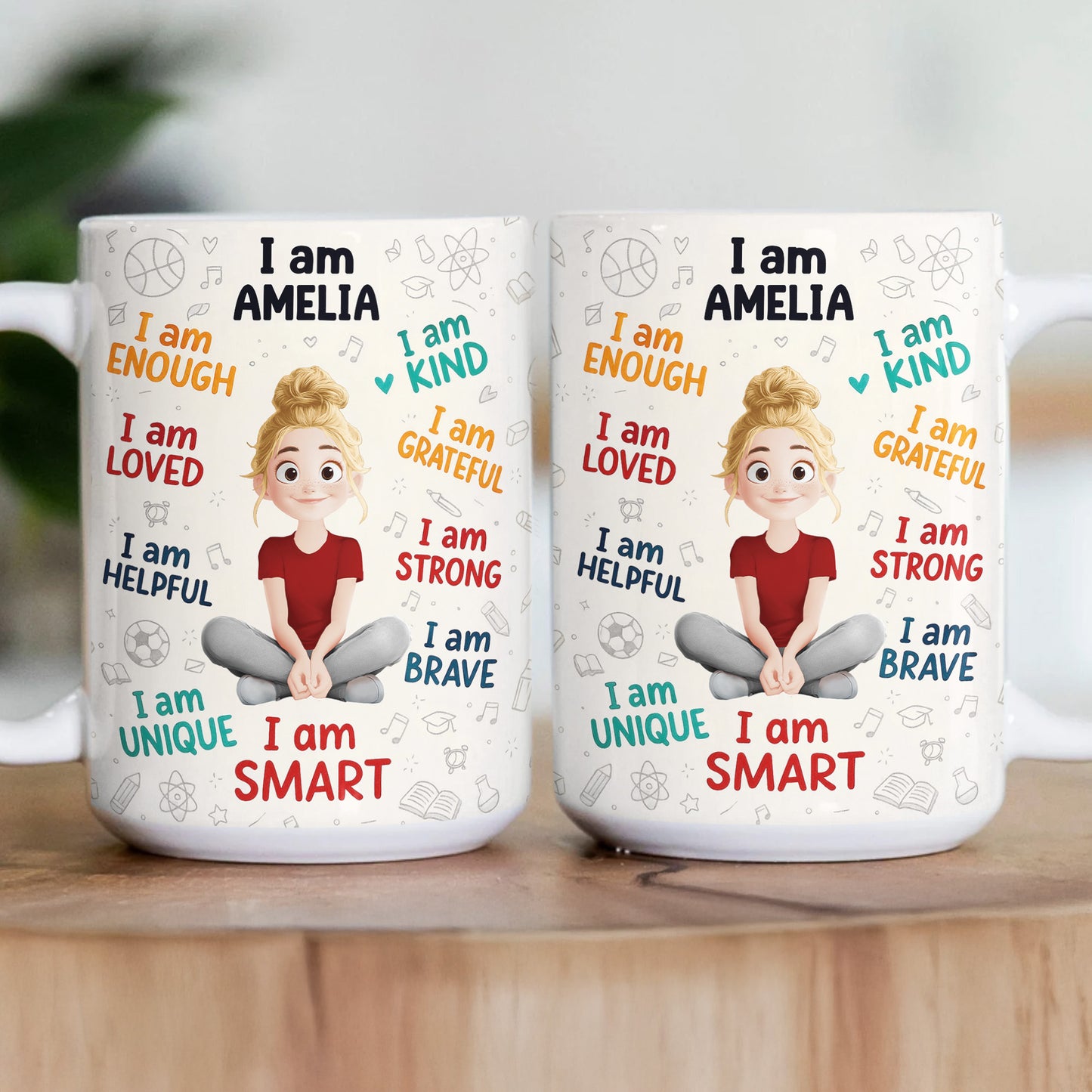 Kid Affirmation Cute Cartoon - Personalized Mug