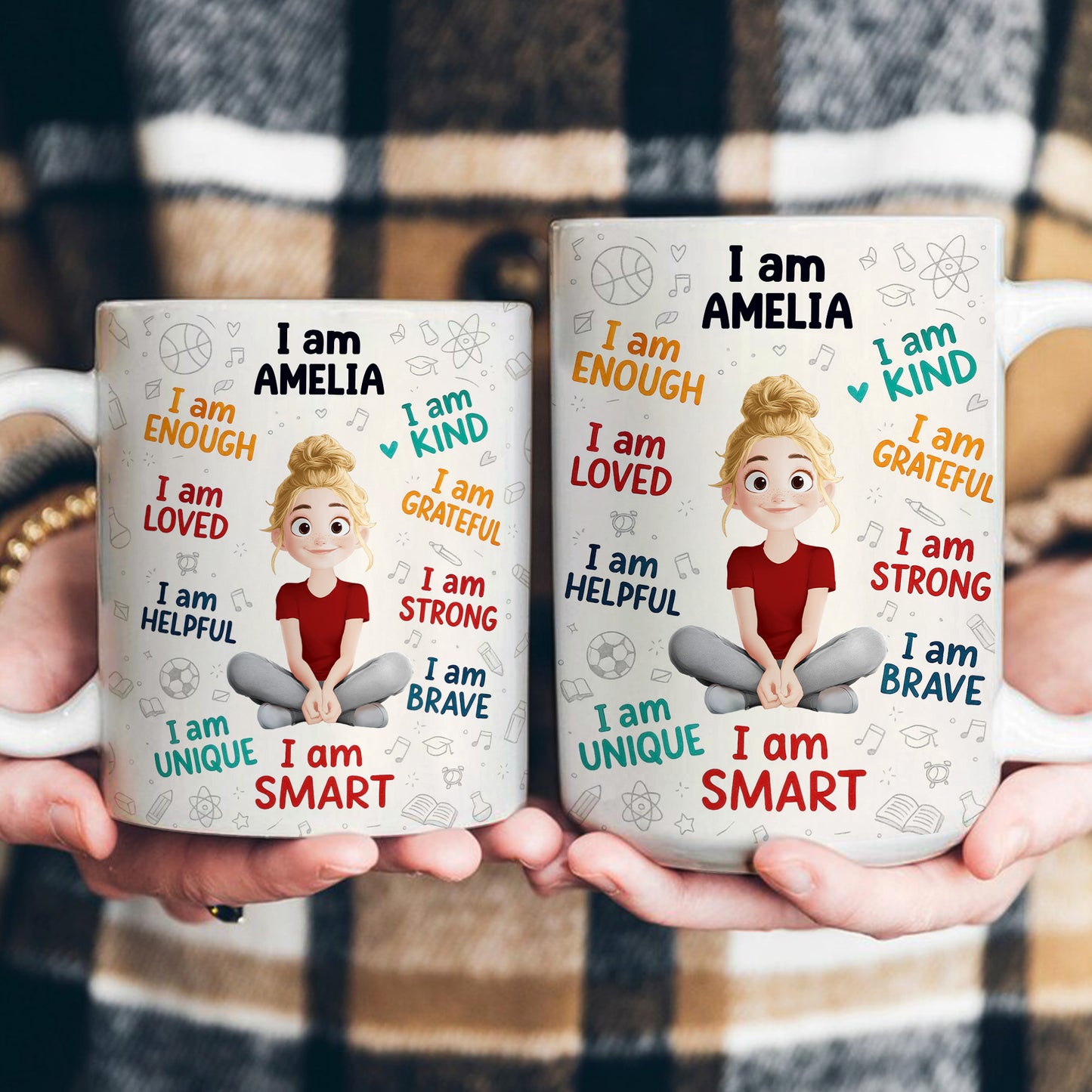 Kid Affirmation Cute Cartoon - Personalized Mug