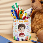 Kid Affirmations - For Son, Daughter, Grandkids, Back To School - Personalized Pen Holder