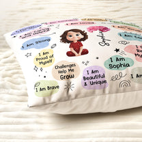Kid Birth Flower Affirmation - Personalized Pillow (Insert Included)