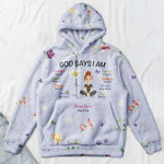Kid Birth Flower God Says I Am - Personalized Hoodie