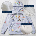 Kid Birth Flower God Says I Am - Personalized Hoodie