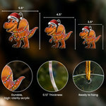 Kid Cartoon Christmas Dinosaurus - Personalized Acrylic Ornament