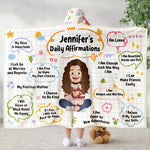 Kid Daily Affirmation - Personalized Wearable Blanket Hoodie