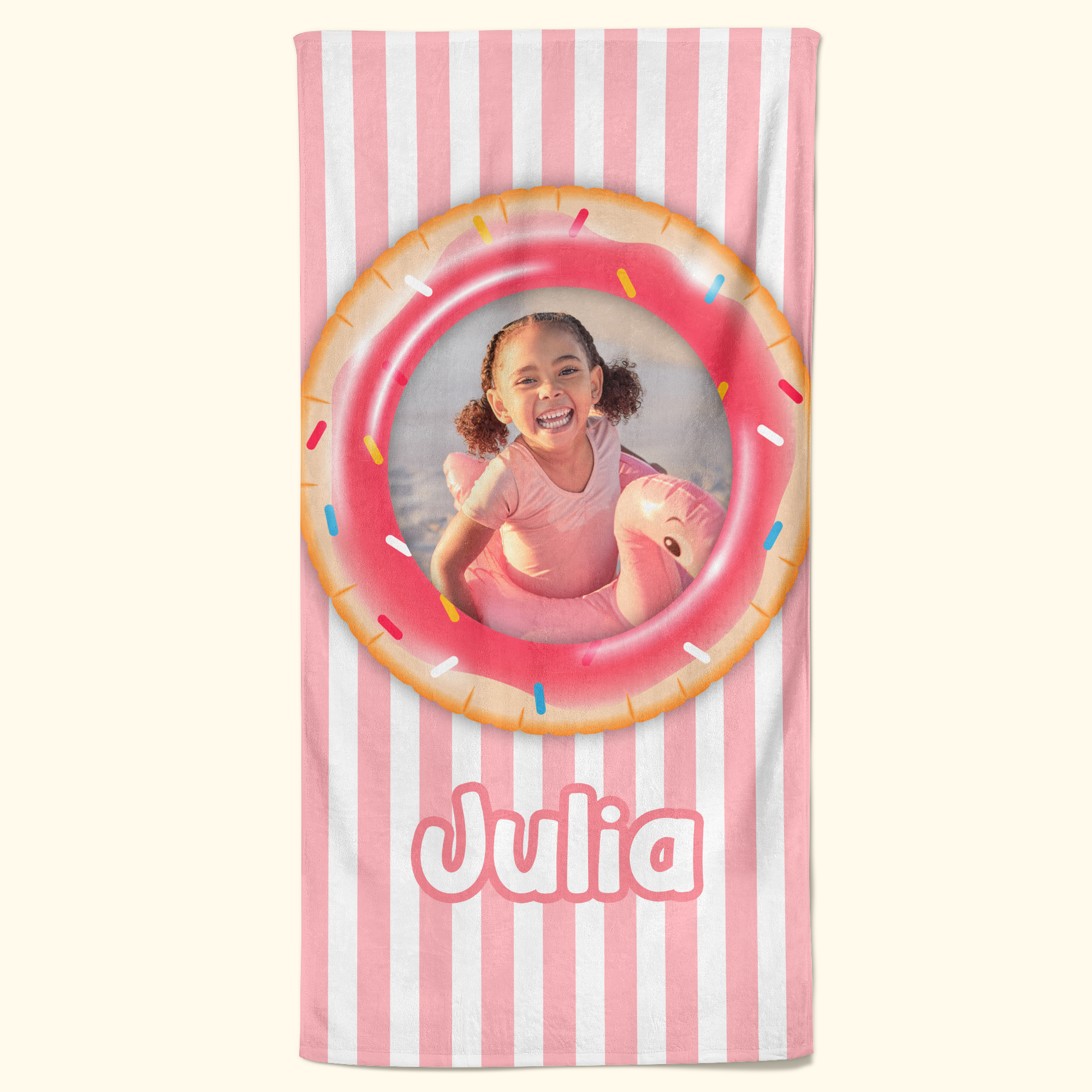 Kid Float Pool Party - Personalized Photo Beach Towel