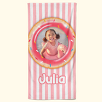 Kid Float Pool Party - Personalized Photo Beach Towel