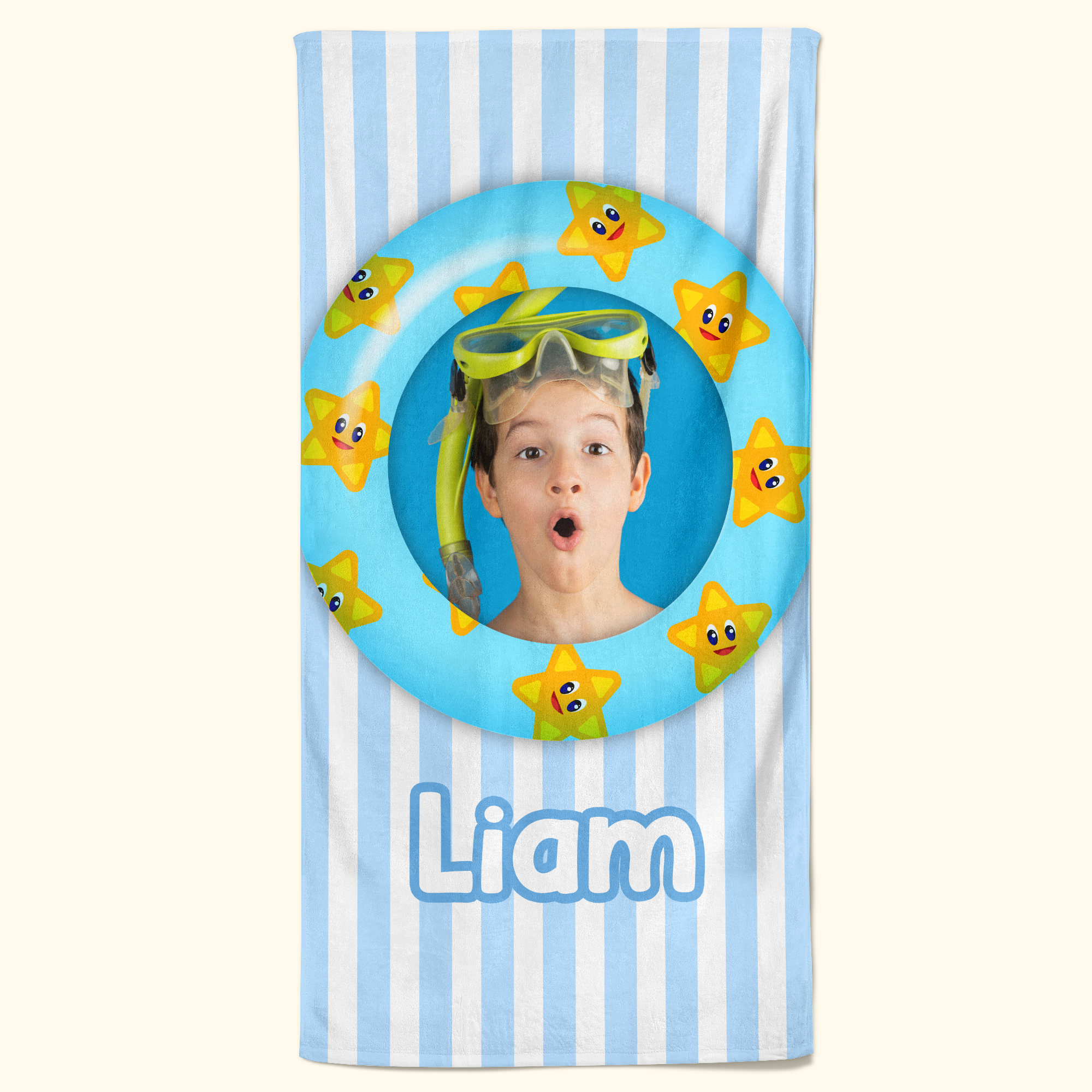 Kid Float Pool Party - Personalized Photo Beach Towel