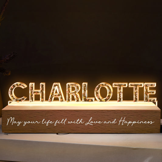 Kid Floral Name - Personalized LED Night Light