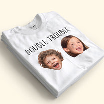 Kid Funny Faces Double Trouble - Personalized Photo Shirt