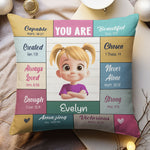 Kid God Says You Are Bible Verse - Personalized Pillow (Insert Included)