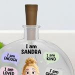 Kid I Am Kind Affirmation - Personalized Round Flat Bottle Light