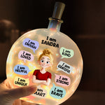 Kid I Am Kind Affirmation - Personalized Round Flat Bottle Light