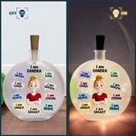 Kid I Am Kind Affirmation - Personalized Round Flat Bottle Light