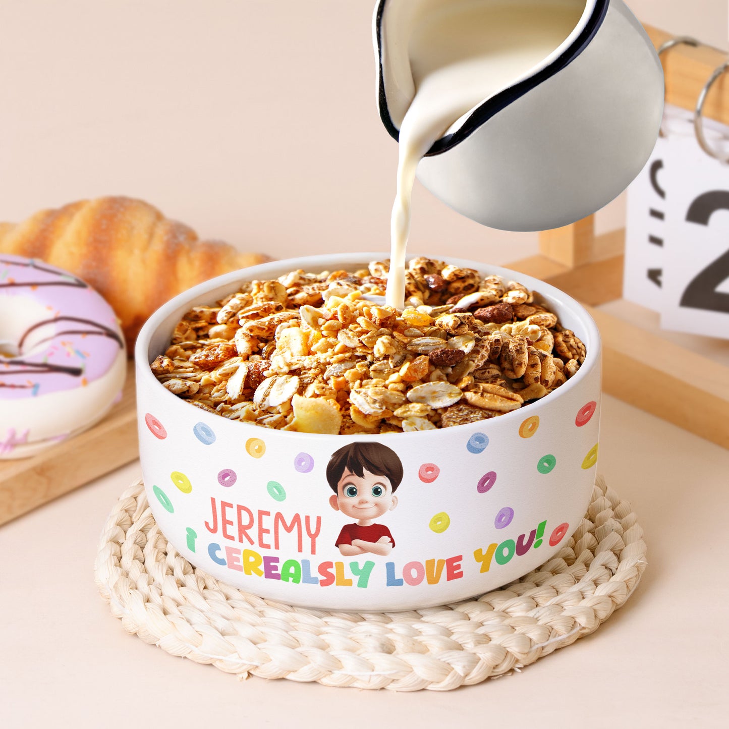 Kid I Cerealsly Love You - Personalized Ceramic Bowl