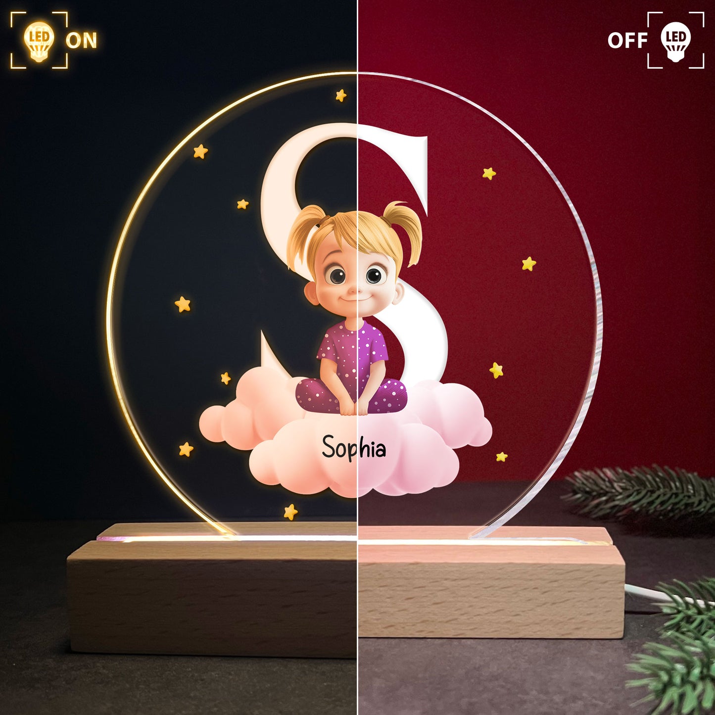 Kid Initial Name - Personalized LED Light