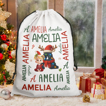 Kid Name Christmas Alphabet - Personalized Christmas Sack