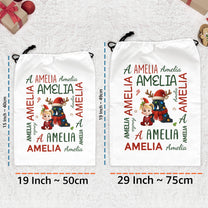 Kid Name Christmas Alphabet - Personalized Christmas Sack