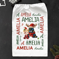 Kid Name Christmas Alphabet - Personalized Christmas Sack