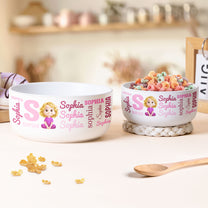 Kid Name Pattern - Personalized Ceramic Bowl