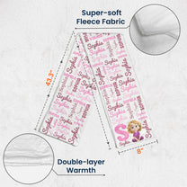 Kid Name Pattern - Personalized Kid's Fleece Scarf