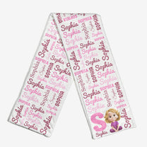 Kid Name Pattern - Personalized Kid's Fleece Scarf