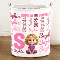 Kid Name Pattern - Personalized Laundry Storage Basket