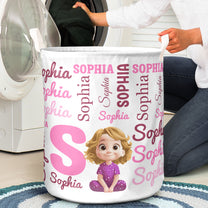 Kid Name Pattern - Personalized Laundry Storage Basket