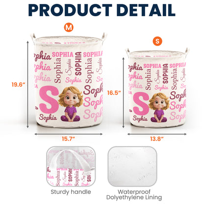 Kid Name Pattern - Personalized Laundry Storage Basket