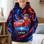 Kid Racing Custom Photo - Personalized Hoodie