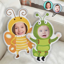 Kid Wearing Insect Costume - Personalized Photo Custom Shaped Pillow