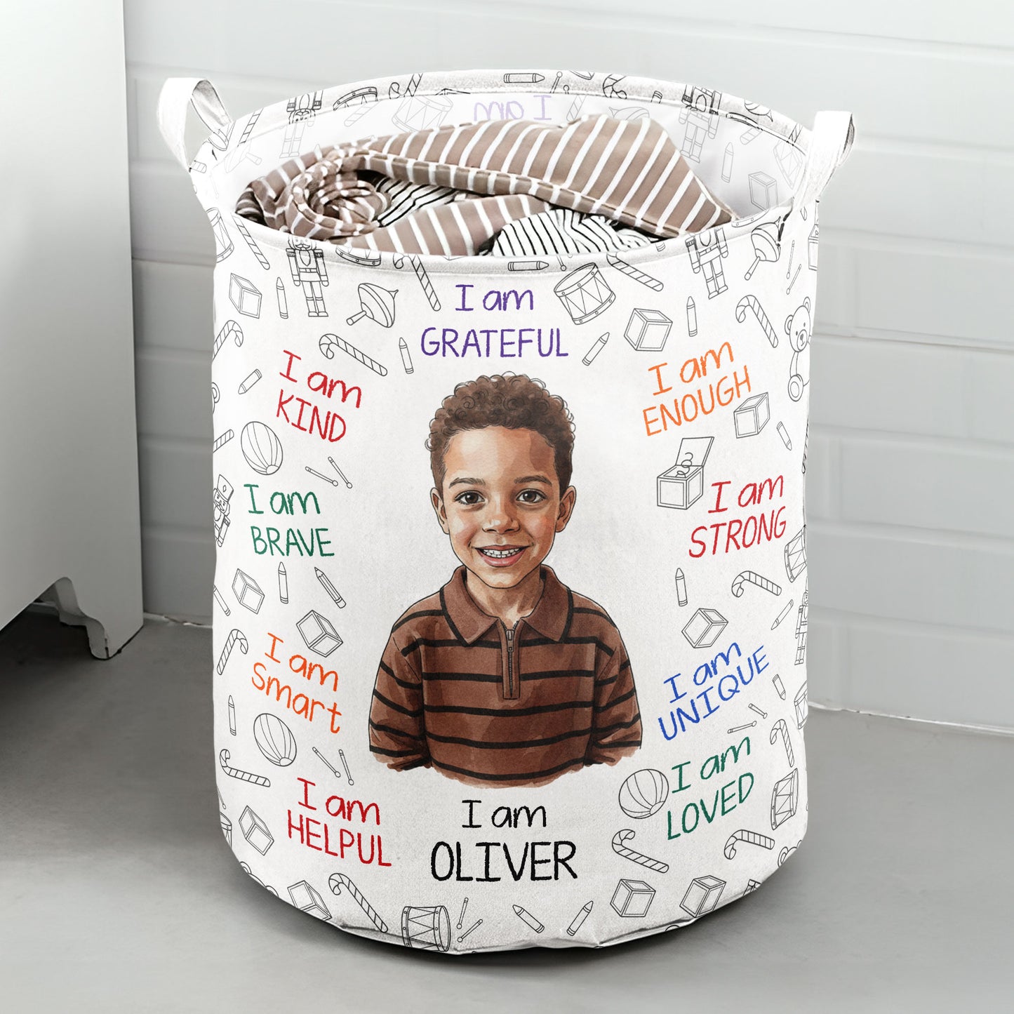 Kid-Affirmations-I-Am-Kind-Smart-Loved-Watercolor-Personalized-Basket-3