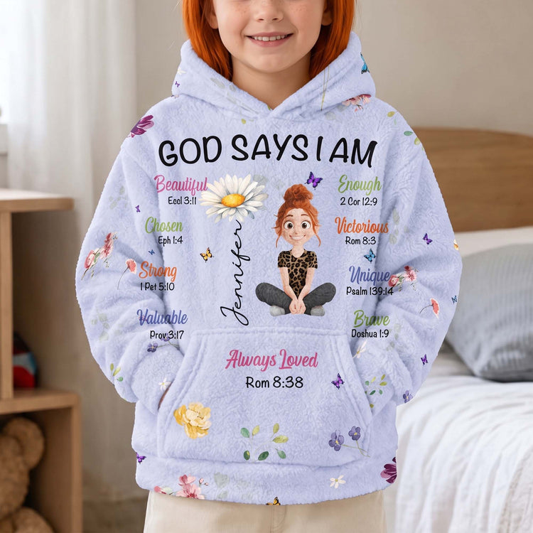 Kid-Birth-Flower-God-Says-I-Am-Personalized-Hoodie-3