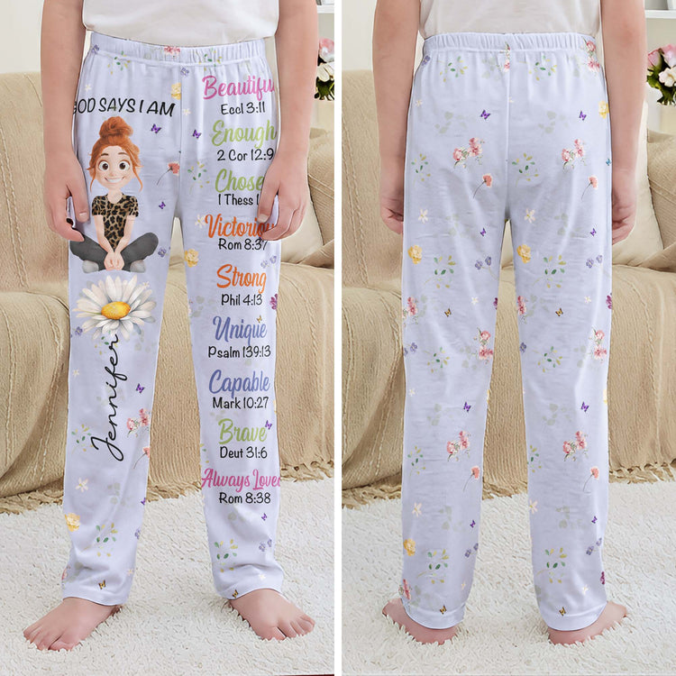 Kid-Birth-Flower-God-Says-I-Am-Personalized-Lounge-Pants-6