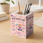 Kid-Birth-Flower-God-Says-I-Am-Personalized-Pen-Holder1