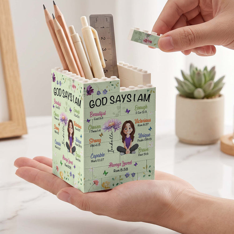 Kid-Birth-Flower-God-Says-I-Am-Personalized-Pen-Holder2