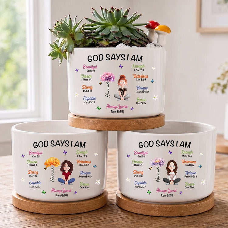 Kid-Birth-Flower-God-Says-I-Am-Personalized-Plant-Pot